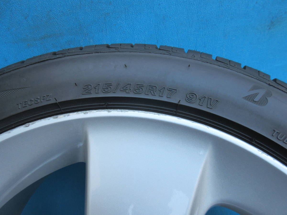 215/45R17 91V BS テクノスポーツ　プリウス純正アルミ付き　20年８週　バリ山　１本 SPORTS TECHNO BRIDGESTONE | スタッドレスタイヤ&amp;ホイール4本セット BRIDGESTONE(ブリヂストン)のタイヤの