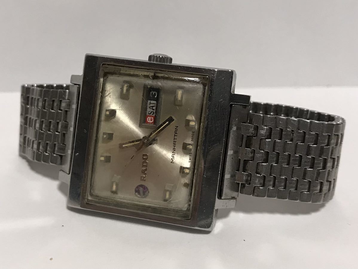 希少 RADO MANHATTAN ラドー マンハッタン 稼働品 自動巻き デイデイト