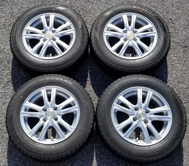 中古】14インチ・アルミホイール（4穴）／スタッドレスタイヤ