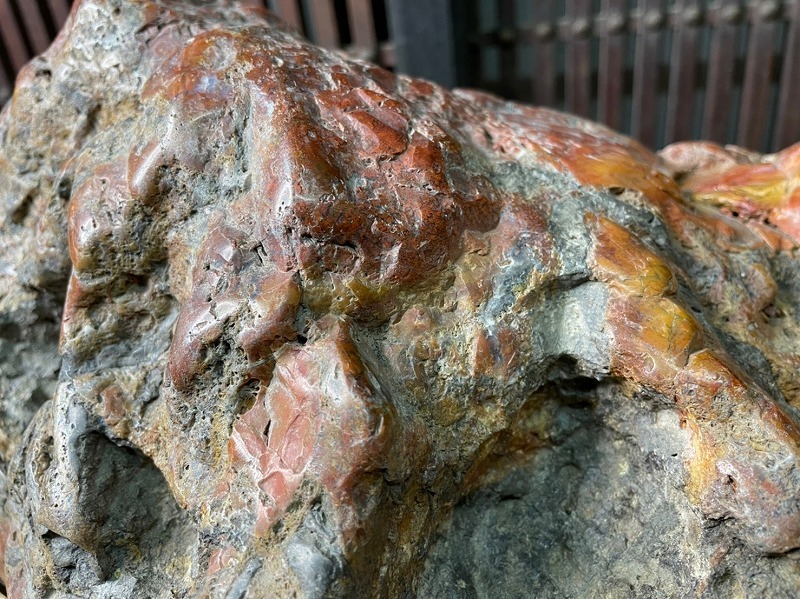 詳細不明 鑑賞石 天然石 約11.8Kg 木台付き 盆石 自然石 飾り石