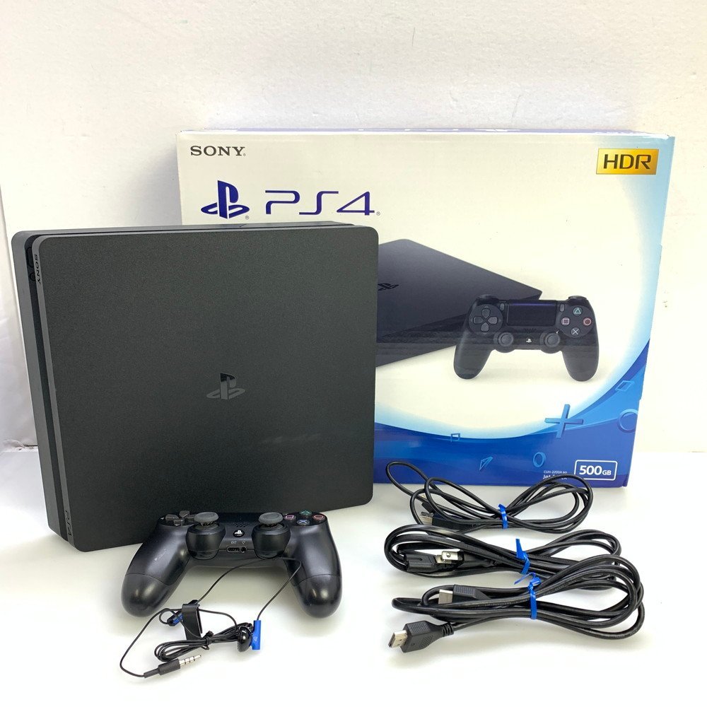 MIN【現状渡し品】 MSMG PlayStation 4 ジェット・ブラック 500GB CUH-2200AB01 〈33-230213-YF-16-MIN〉