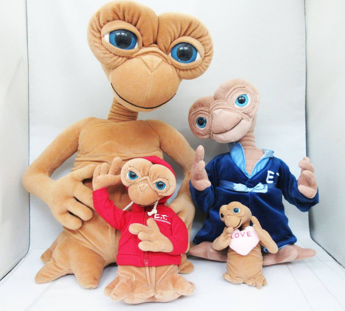 F5257【ET USJ ぬいぐるみ】4体セット☆E.T. イーティー☆ユニバーサル  