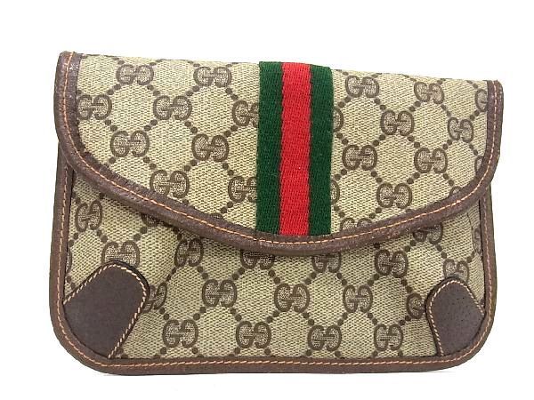 1円 GUCCI グッチ オールドグッチ ヴィンテージ シェリーライン GG柄