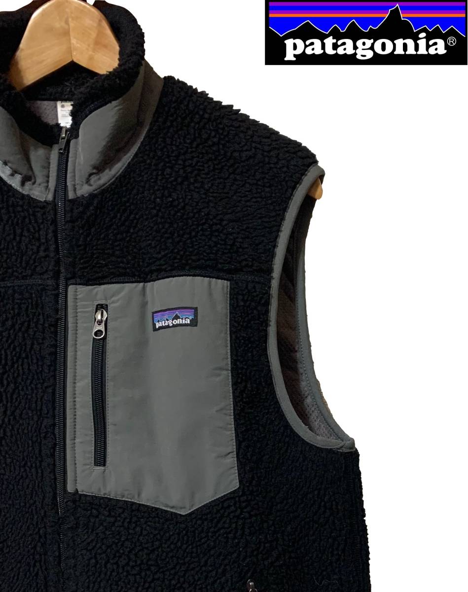 入手困難品★美中古・ Patagonia パタゴニア★レトロXベスト BLACK/GARY サイズM