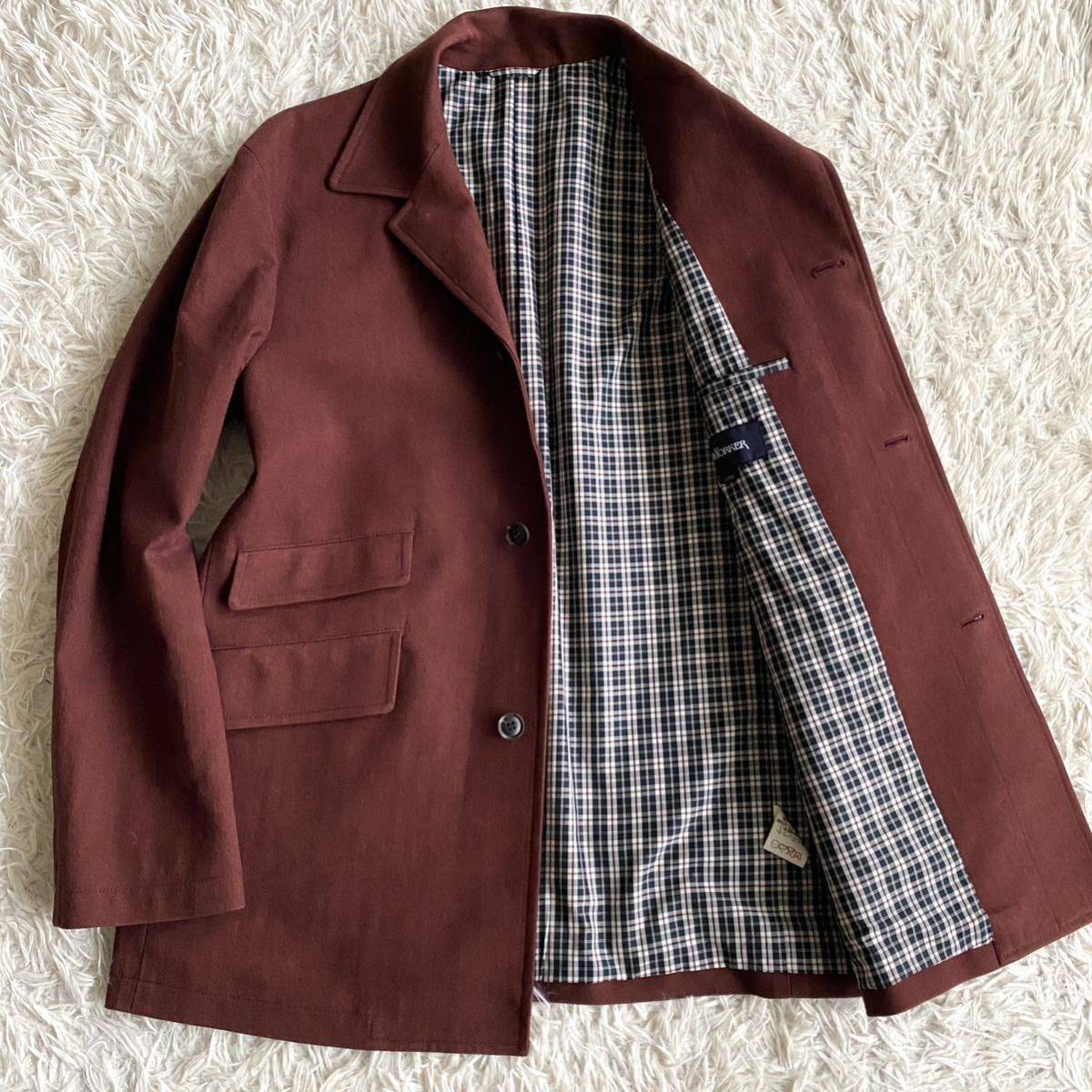 【数回着用美品】ニューヨーカー NEWYORKER ★春秋シーズン コットン素材 カバーオール ジャケット コート メンズ L表記 L〜XL相当 