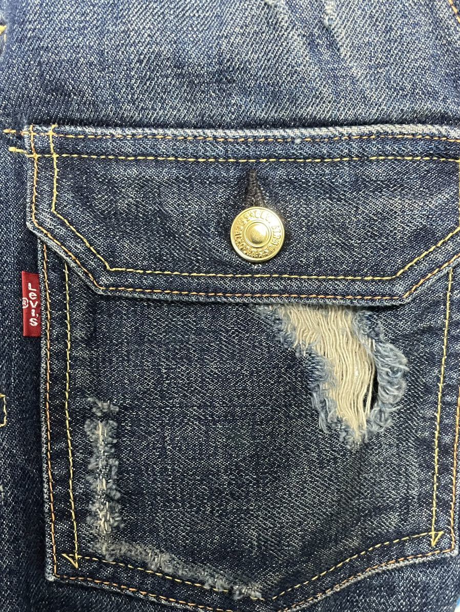 Levi's Fenom 2ndタイプ ダメージ加工デニムジャケットSize:L