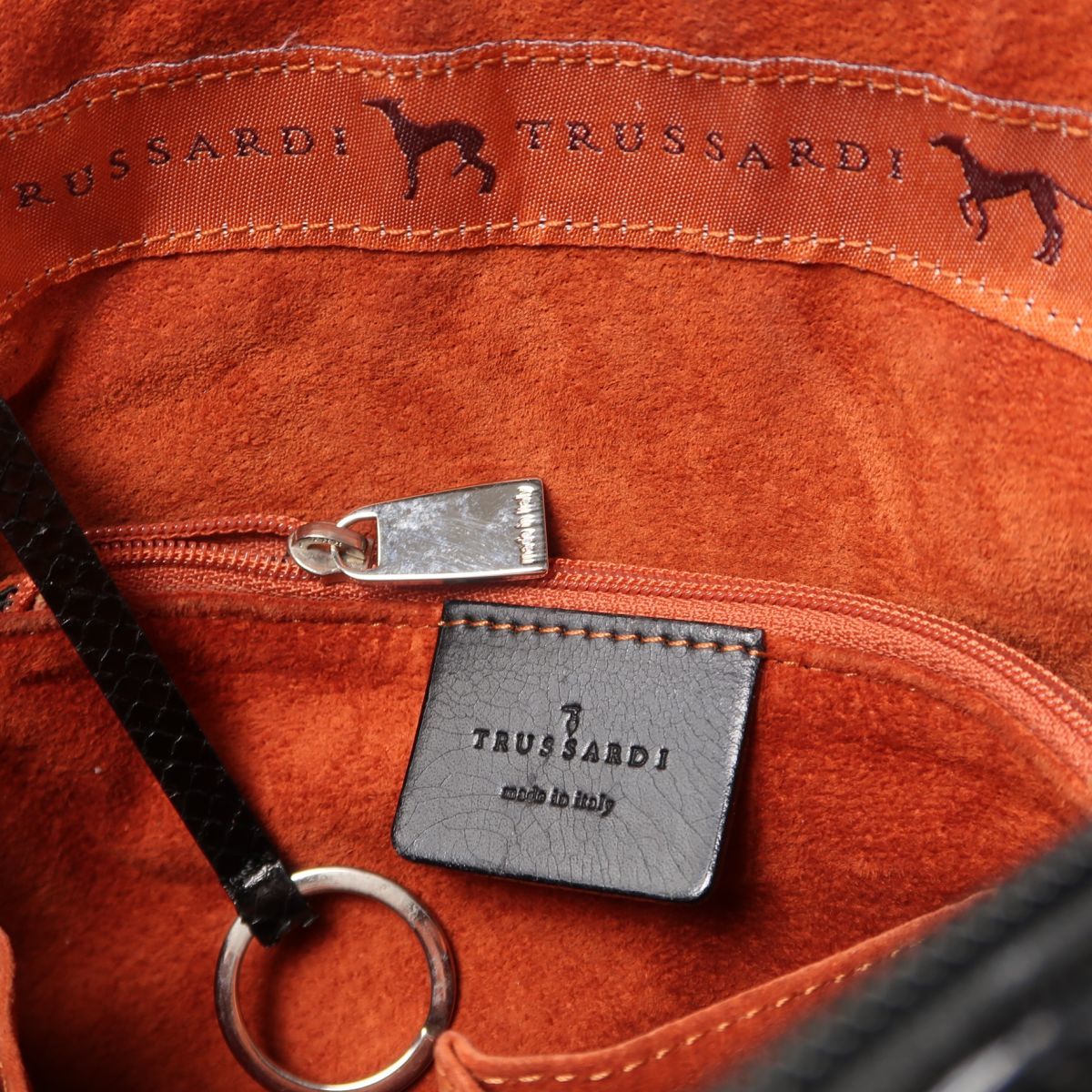 TF5054▽イタリア製*トラサルディ/TRUSSARDI*パイソンレザー 
