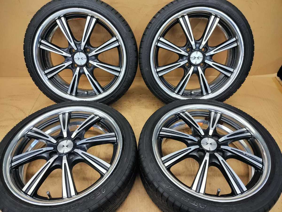 weds MAVERIC 16×5J +45 4H PCD100 夏タイヤ165/45R16 超バリ溝 