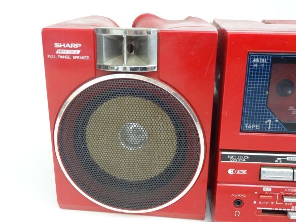 希少　SHARP シャープ QT88 ダブルラジカセ S010-S3-11254 SHARP シャープ QT88 ダブルカセット ダブルラジカセ 赤