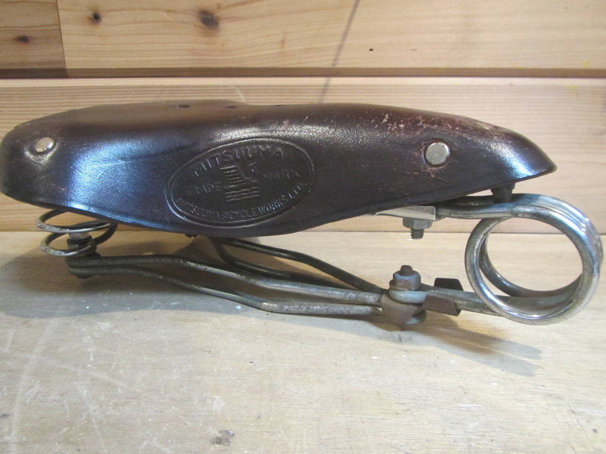 超レア】ビンテージ 純正な三馬（MITSUUMA BICYCLE WORKS LTD）革製