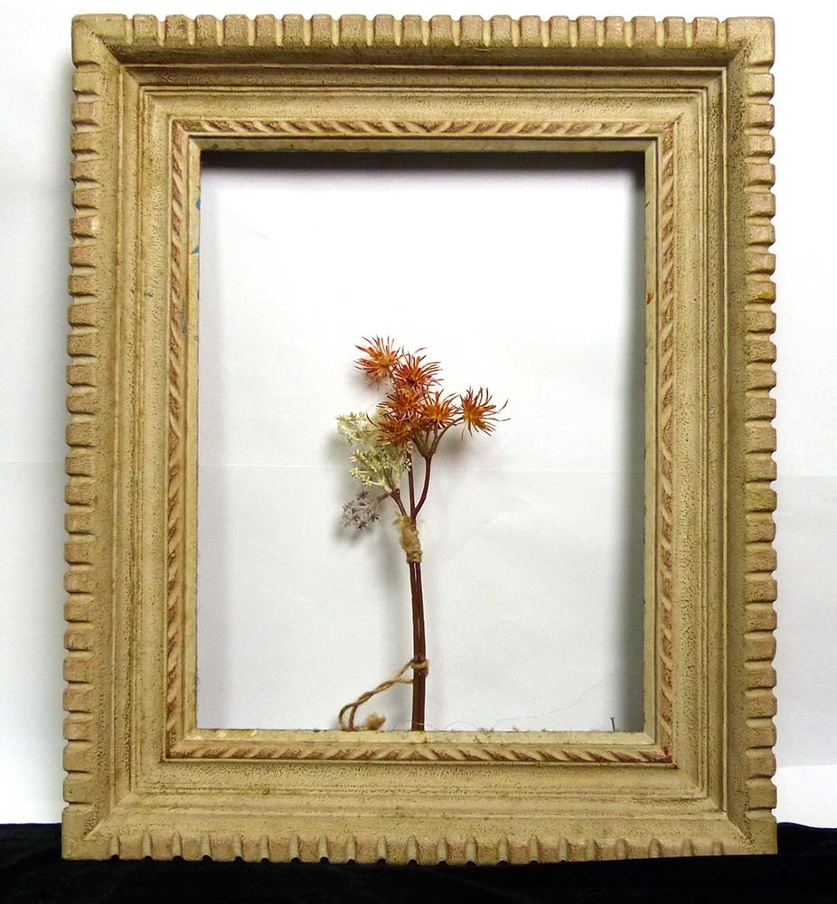 レトロ ヴィンテージ オールド シャビーな額縁 木製フレーム 油絵6号