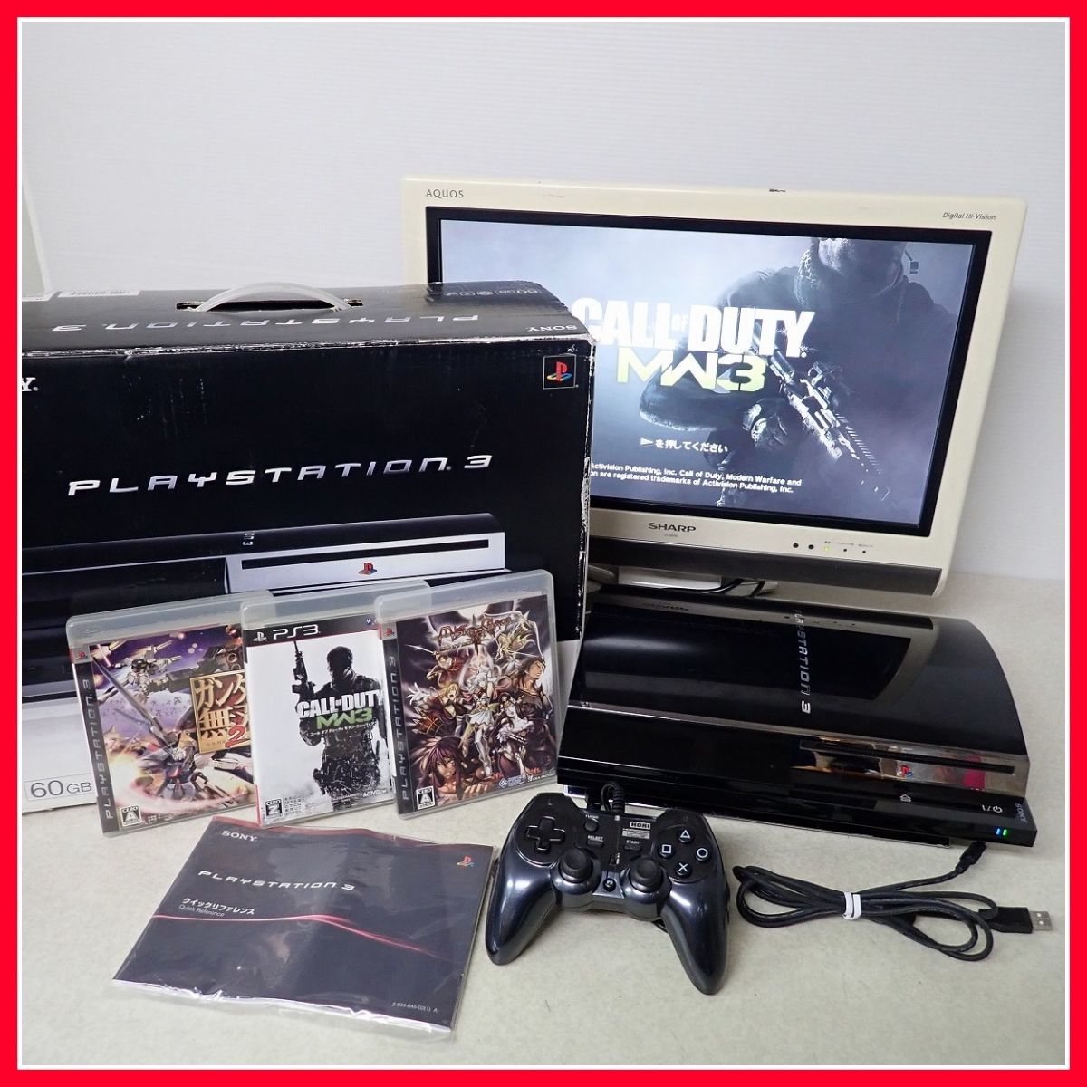 動作品 PS3 プレステ3 本体一式 CECHA00 60GB + ミスト オブ カオス 等 