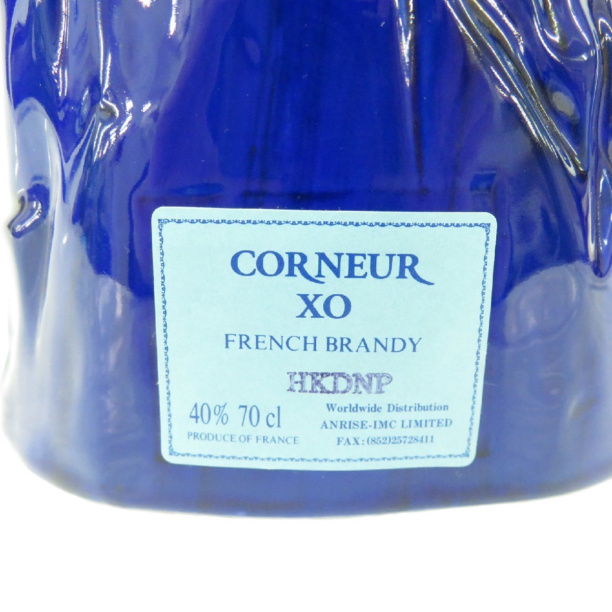 【未開栓】 ブランデー CORNEUR XO コナー 陶器 700ml 40％ 未開栓】CORNEUR コナー XO ナポレオン ブルー/ゴールド 陶器ボトル