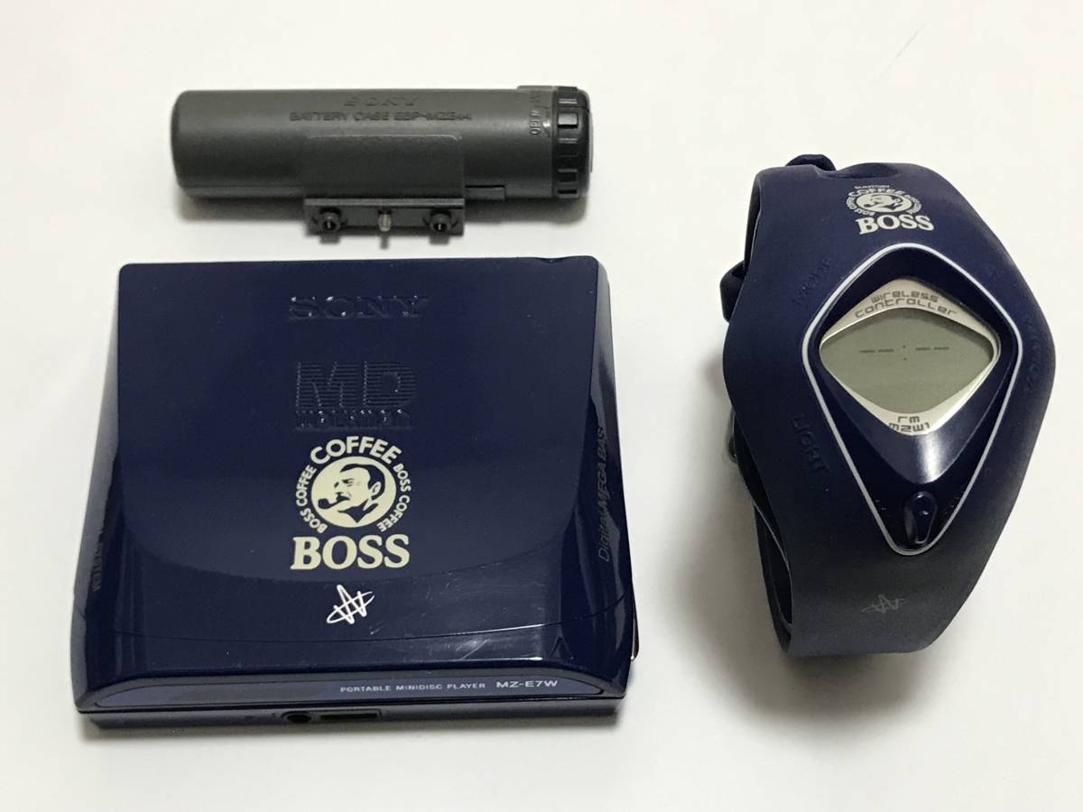 SONY MDウォークマン MZ-E7W サントリー (ソニー) MDプレーヤー BOSS