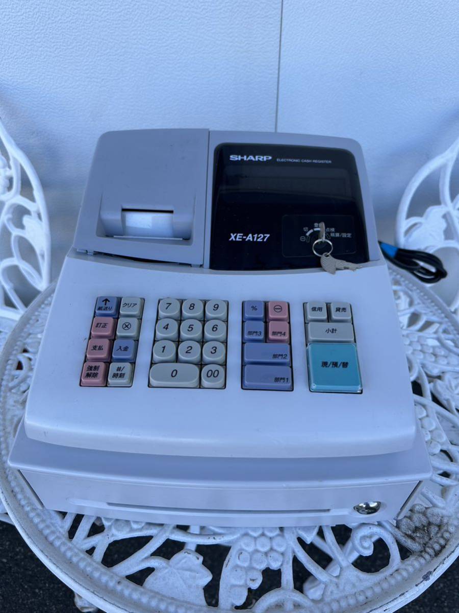 SHARP 電子レジスター XE-A127-H 動作現状品 事務・店舗用品 【中古品