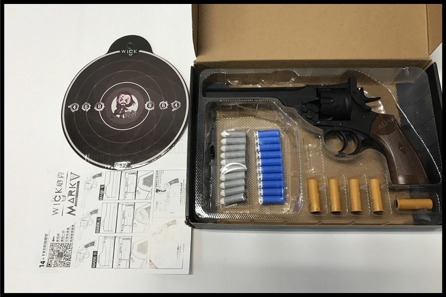  東京 Wick危克 WEBLEY & SCOTT Mk-V ナーフ風 中折れ式 リアルカート リボルバー(エアガン)｜売買されたオークション情報、yahooの商品情報をアーカイブ公開 - オークファン エアガン