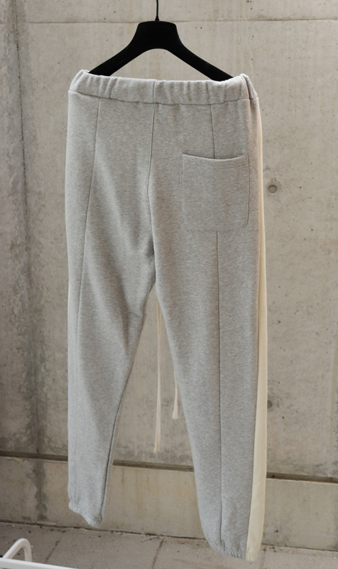 新品□FOG ロング ストライプ パンツ【グレー L】メンズ 灰 スエット
