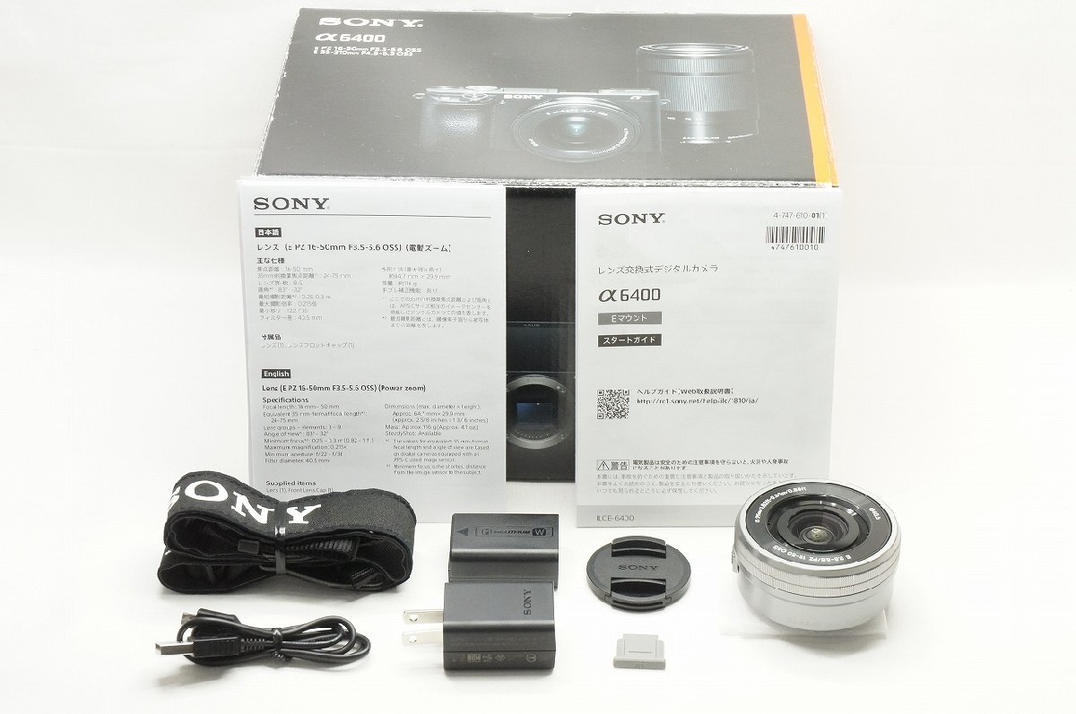 アルプスカメラ】美品 SONY ソニー α6400 + E PZ 16-50mm F3.5-5.6 OSS 