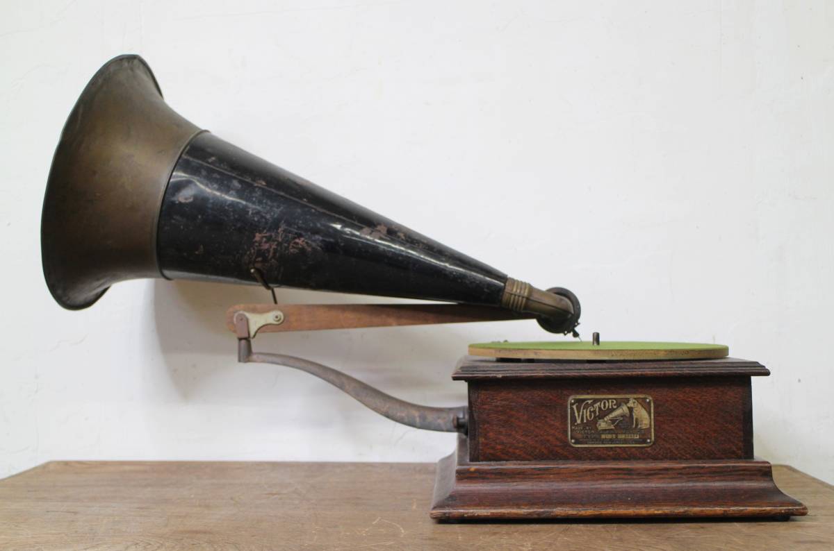 値下げVictor Talking Machine Co. スタイル78 蓄音機 Victor Talking Mch P1 ビクター トーキングマシン アンティーク