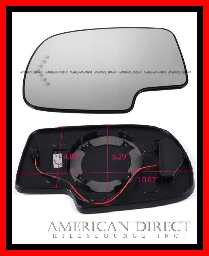 【ベース付/シグナル/左側】00-06y ユーコン ユーコンXL/ 01-06y ユーコンデナリ ユーコンデナリXL ドアミラー ガラス レンズ ヒーター付