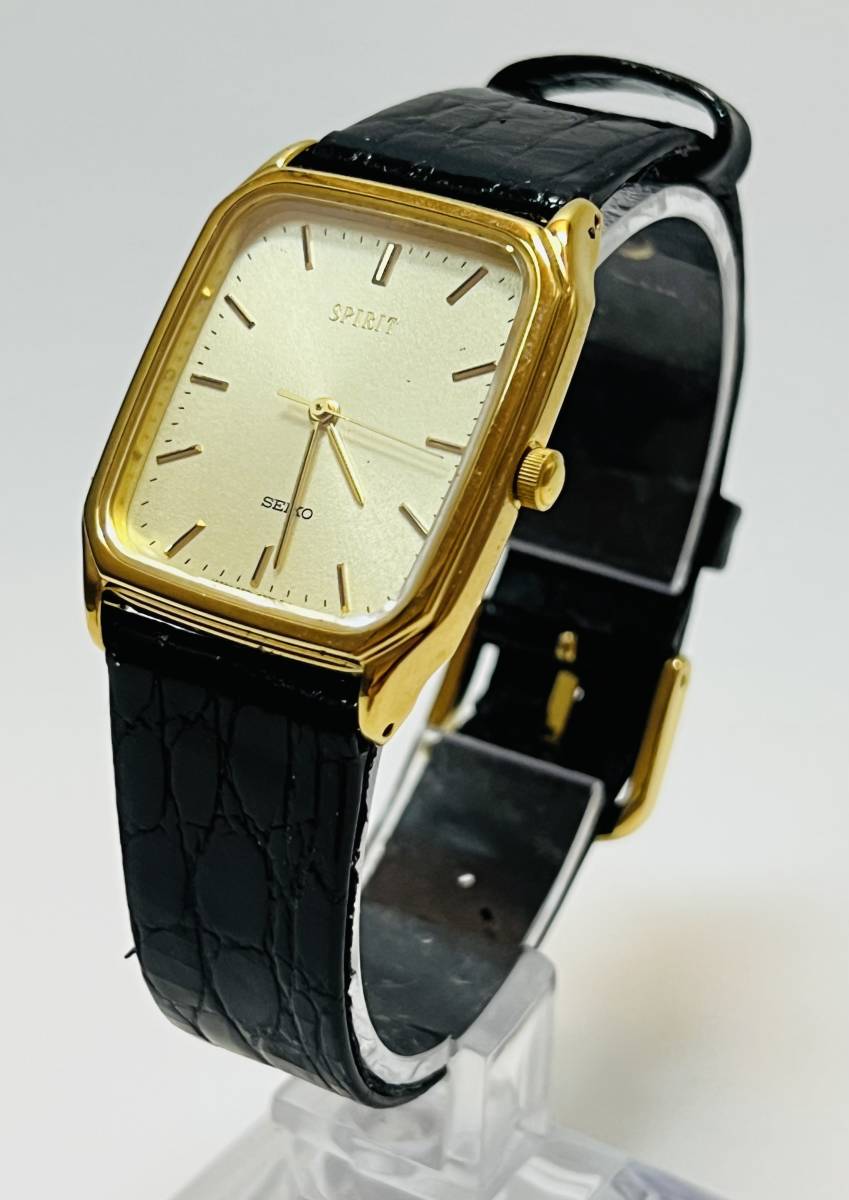 動作未確認 SEIKO セイコー SPIRIT スピリット 5E31-5B50 金文字盤 