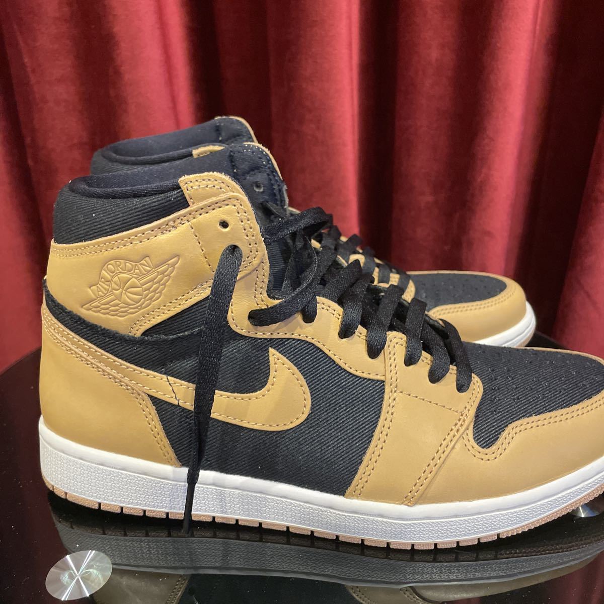 美品 Nike Air Jordan 1 Retro High OG Vachetta Tan ナイキ エア 