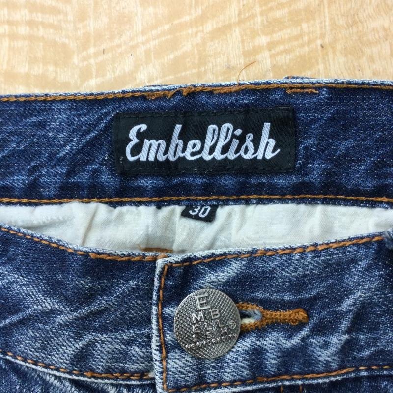 USED古着 EMBELLISH デニム ジーンズ Gパン バイカー パンツ 