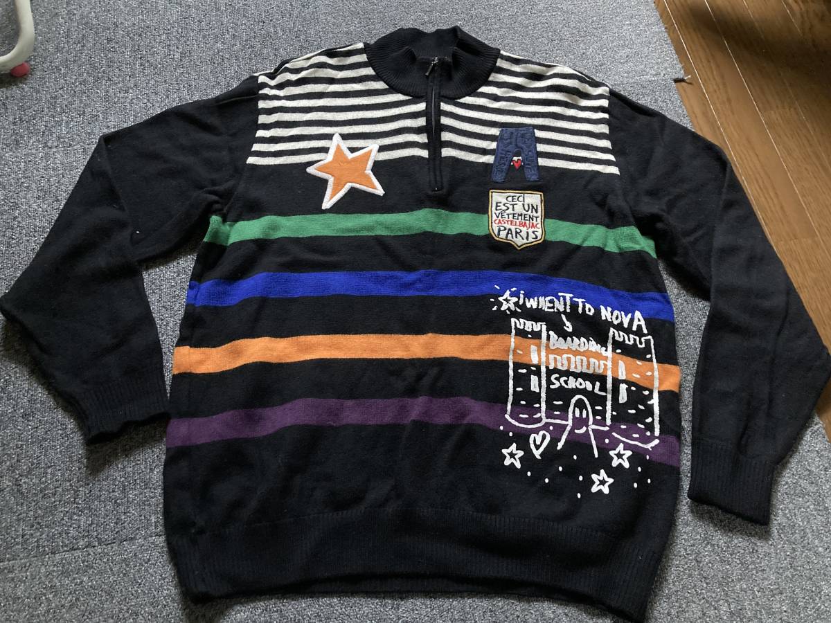 Castelbajac/カステルバジャック ハーフジップ ニットセーター サイズ50