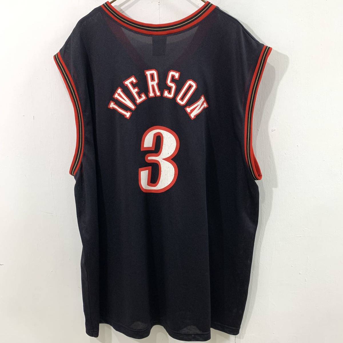 90s Champion 青刺繍タグ NBA SIXERS アイバーソン バスケユニフォーム