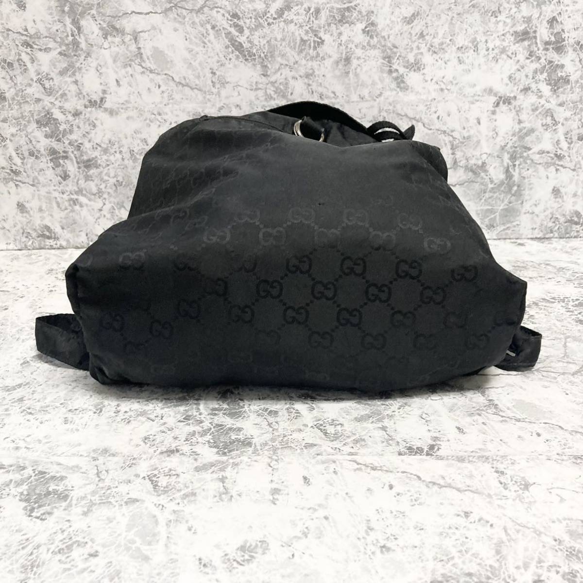 1円 極美品 GUCCI グッチ リュック ナイロン gg柄 エコバッグ エコ 