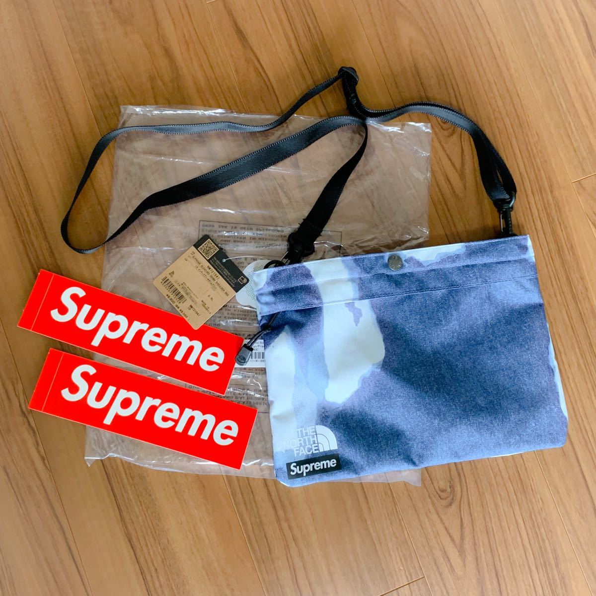 新品未使用 AW21 Supreme THE NORTH FACE Shoulder Bag Denim Print シュプリーム ショルダー バッグ デニムプリント