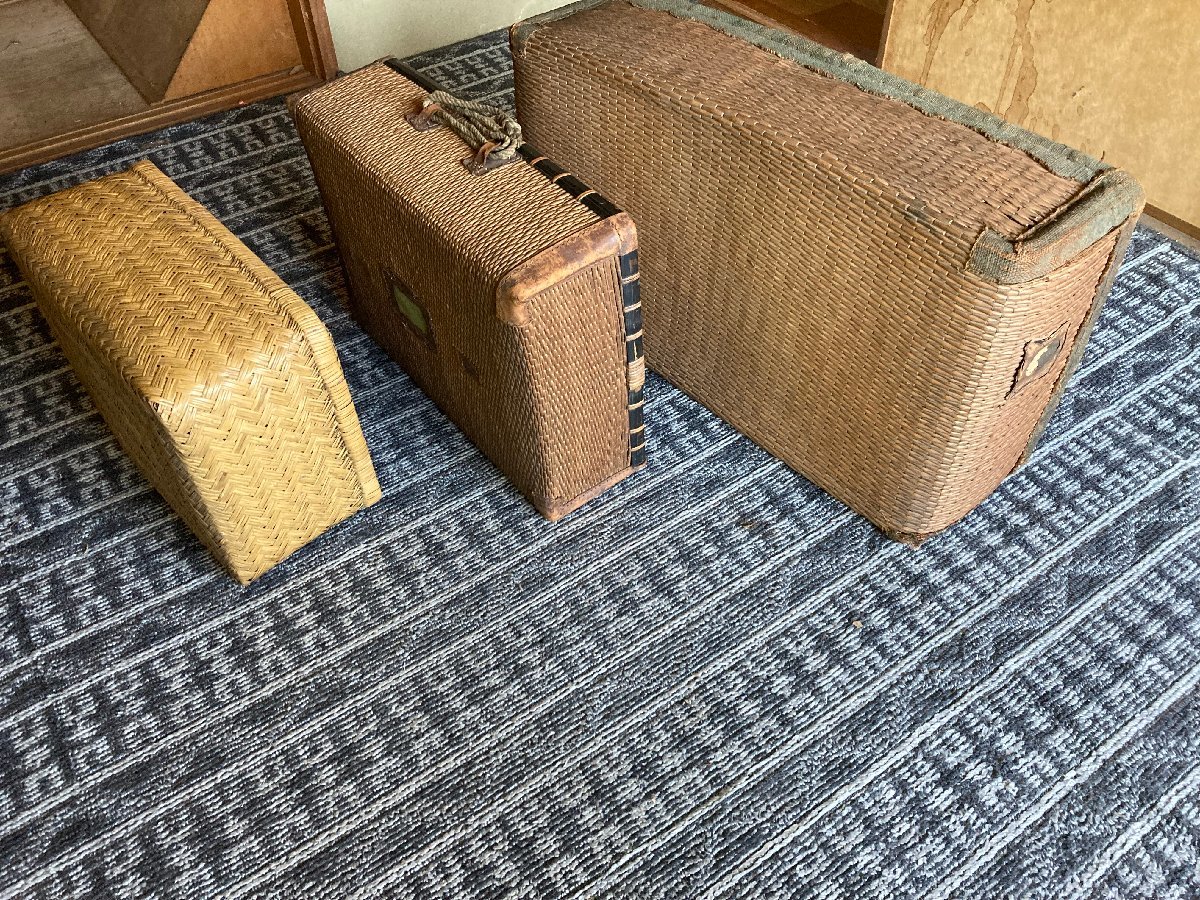 柳行季 こうり 行李 つづら籠 昭和レトロ アンティーク38×57cm Amazon.co.jp: 昭和レトロ行李こおり柳行李アンティーク古民具収納衣装