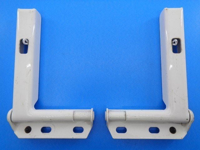 ●良品 日野/HINO デュトロ 荷台 キャッチ Ｌ字ロック バーチカルロック 左右 白 アオリ ストッパー 開き止め トラック (M00000K)