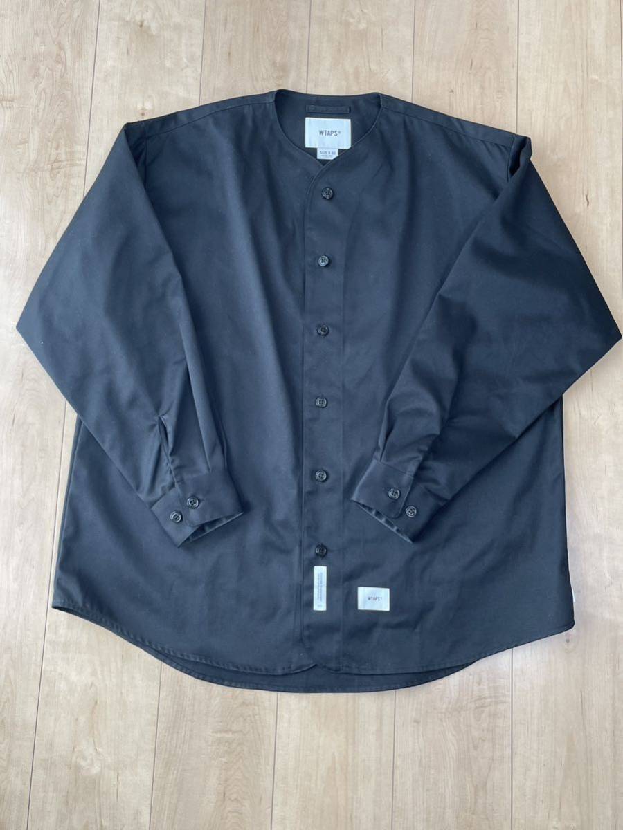 【サイズ03表記 L】WTAPS LEAGUE ブラック 無地 22 AW ベースボールシャツ 正規購入 付属品有　長袖シャツ