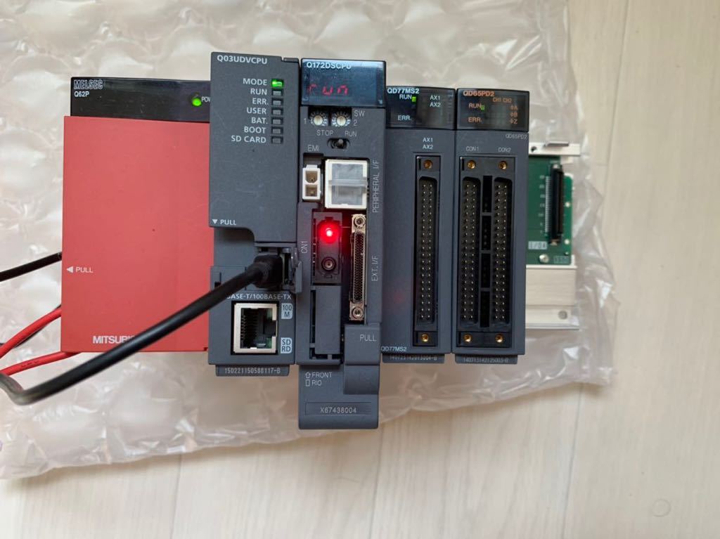 三菱電機　シーケンサ Q35DB + Q61p+Q172dscpu+QD77MS2+Q65PD2 6点まとめて売り　動作保証