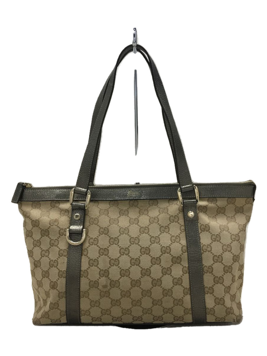 GUCCI◇トートバッグ_GGキャンバス/キャンバス/BRW/総柄/141470 GUCCI