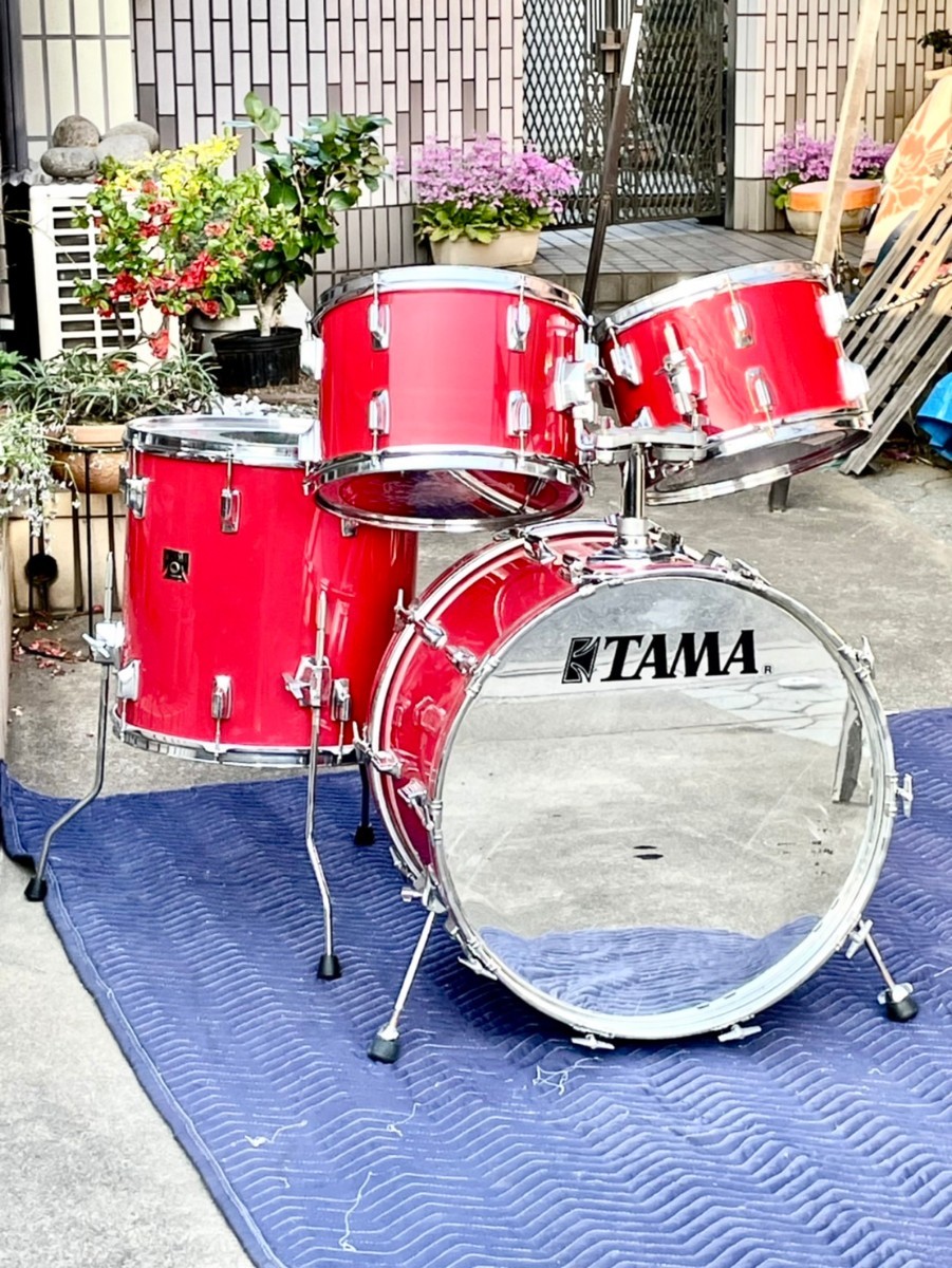 TAMA/タマ80'FibreStarドラム4点セット ファイバーシェル/日本製/程度