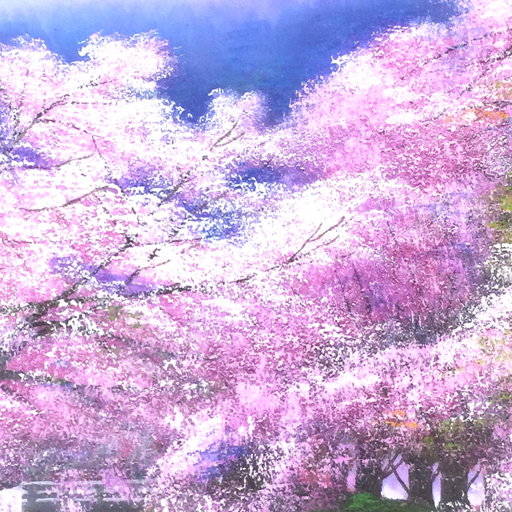 1円 木村由紀夫 哲学の道 F6号 額装 46 × 50cm 油彩画 油絵 風景画 