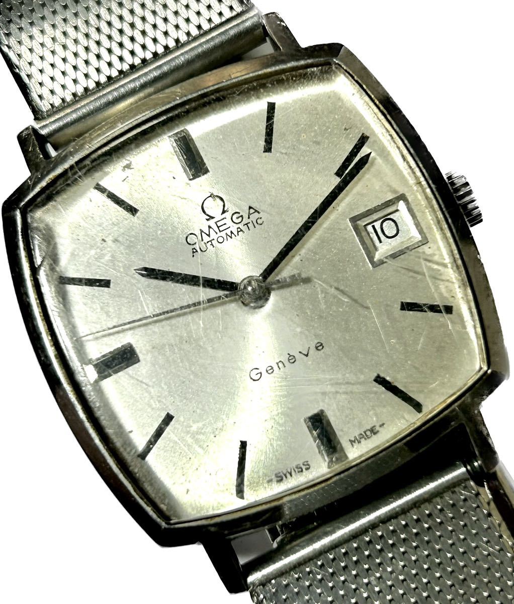 1円〜 T オメガ OMEGA ジュネーブ 純正風防 稼動品 メンズ レディース 