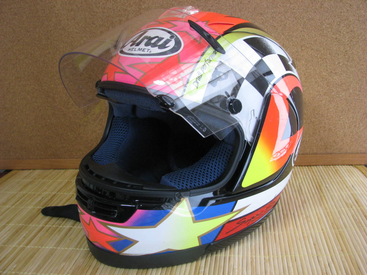 Arai アライ RX-7RR3 ケビン・シュワンツ 57-58cm+ティアオフバイザー 