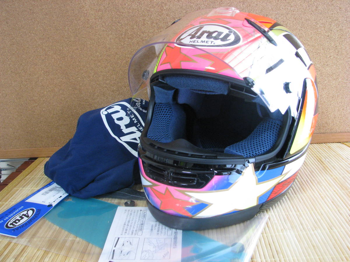 Arai アライ RX-7RR3 ケビン・シュワンツ 57-58cm+ティアオフバイザー 