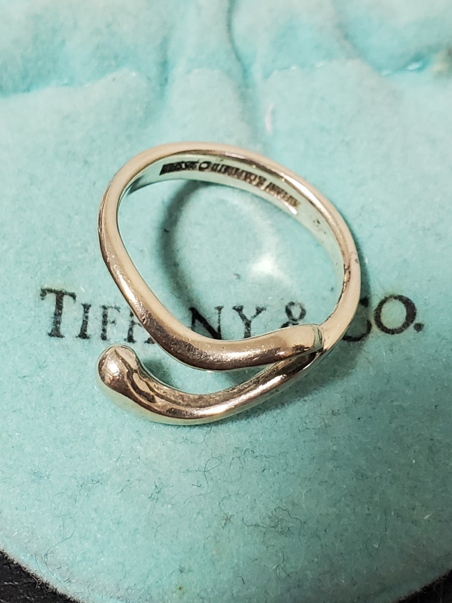 1円〜TIFFANY&Co. ティファニー シルバーリング エルサペレッティ 約14