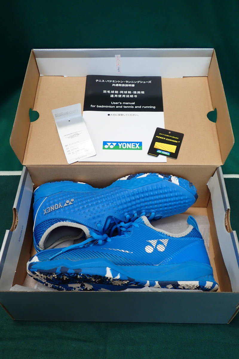 美品26.5cm◆ヨネックス フュージョンレブ４ GC オムニ・クレー用◆テニスシューズ