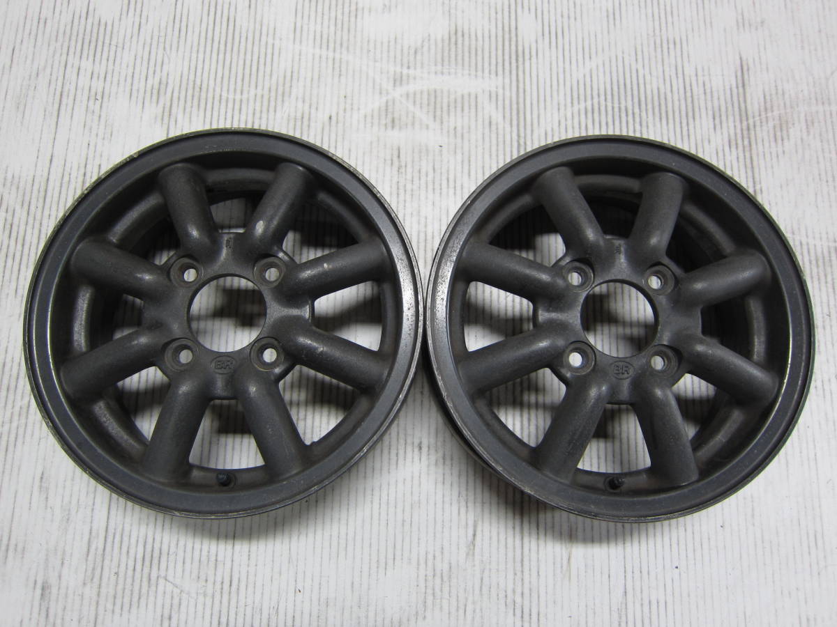 ☆ブラックレーシング 13インチ 4.5J オフセット+45 PCD110 x 4H 2本 