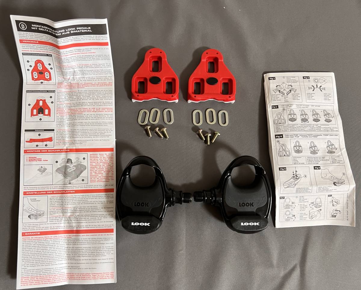品 LOOK ルック ビンディング ペダル&クリート 取説付き SPD-SL デルタ