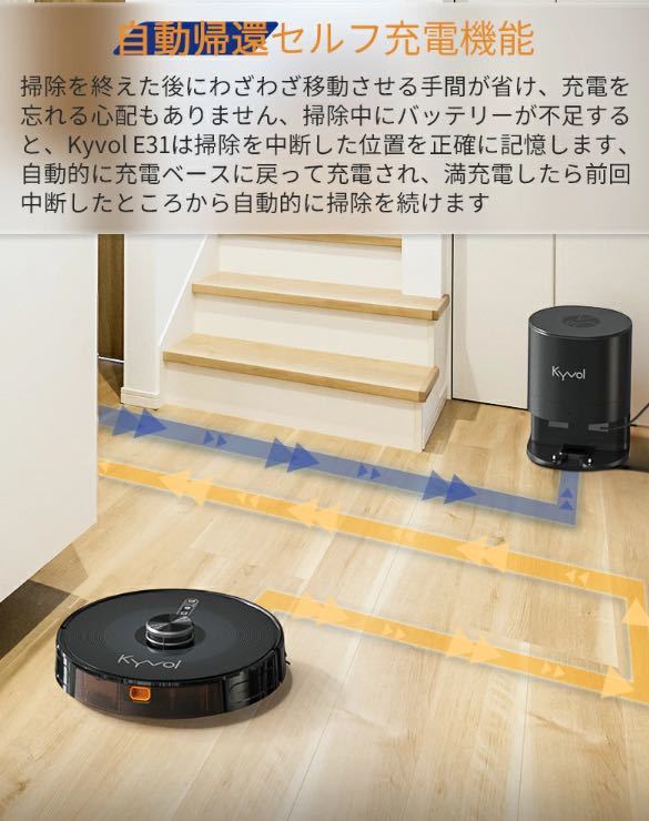 KYVOL 掃除機 S31 - Kyvol Cybovac S31 ロボット掃除機 本体 自動ゴミ