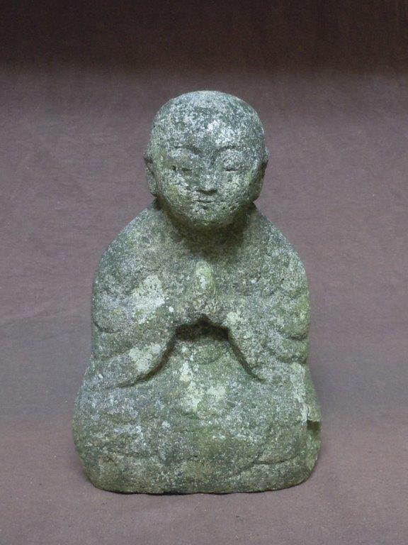 草】石仏 地蔵 ① 25cm 4．1kg 江戸時代 /佐渡 ｜ 幸福