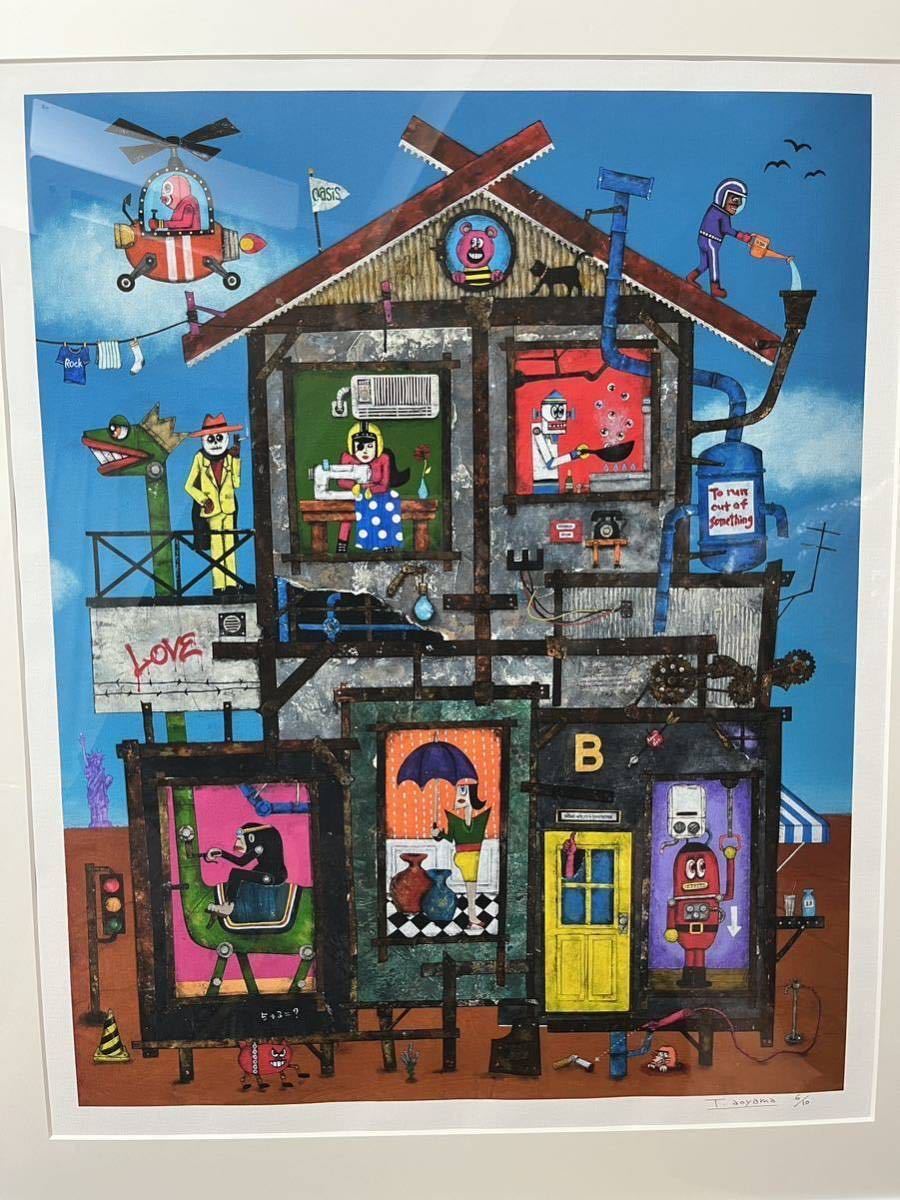 入手困難！抽選当選品 青山哲士「ご機嫌なシェアハウス B棟」ED10 直筆サイン付kyne backsideworks.村上隆 kaws ロッカクアヤコ友沢こたお