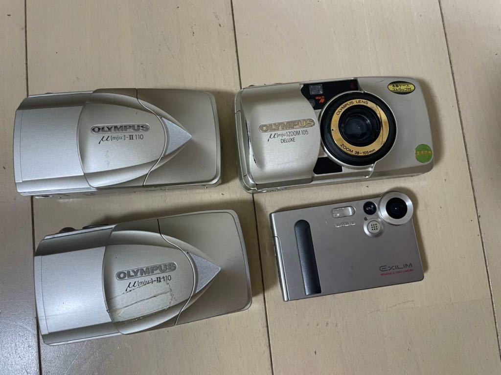 OLYMPUS オリンパス （u [mju:] - ll 110 ）2台/ZOOM 105/CASIO EX-M1 コンパクトフィルムカメラ 4台セット