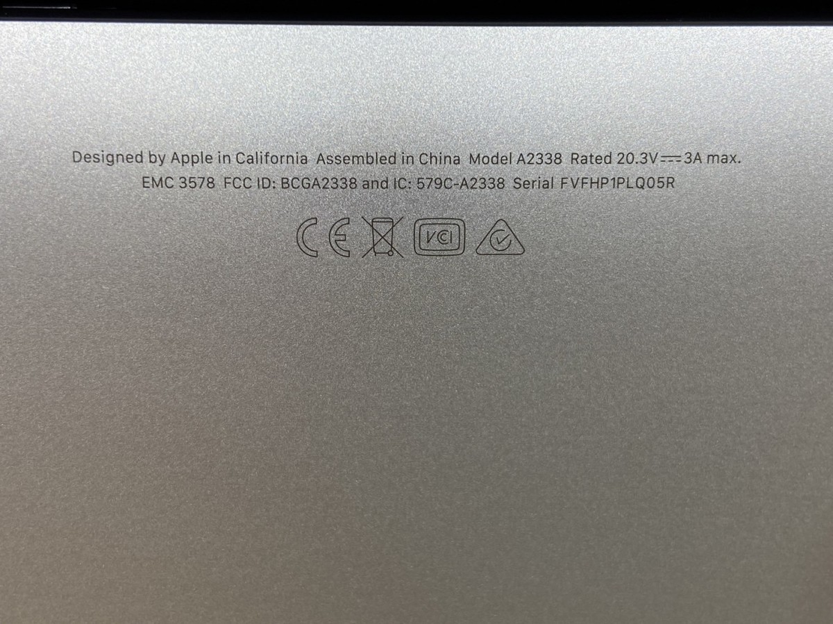 1円～MacBook　Pro(13inch，M1，2020)　8GB/256GB　SSD　Model　A2338　マックブックプロ　ノートパソコン　4211